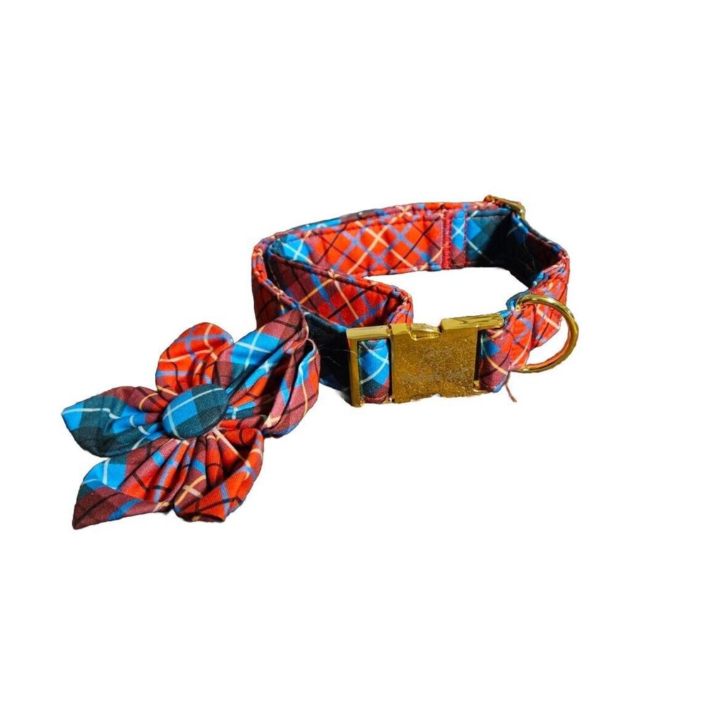 Babole Pet Plaid Removable Bow Collar Bow‎ Sz L